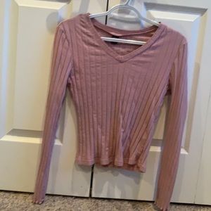 pink shein crop top